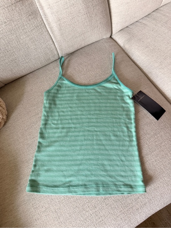Brandy Melville Tops - Brandy Melville Teal Striped Tank Top